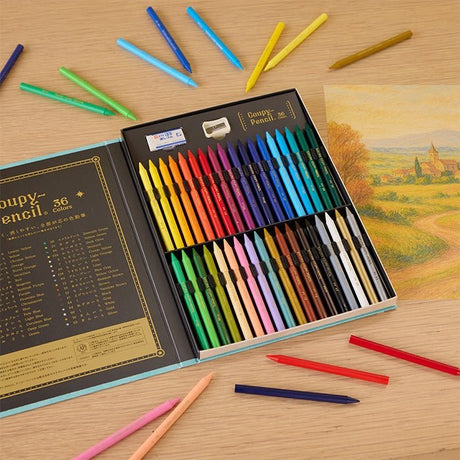 Coupy Pencil 36 - Color Set Book - Style Case / SAKURA - bungu