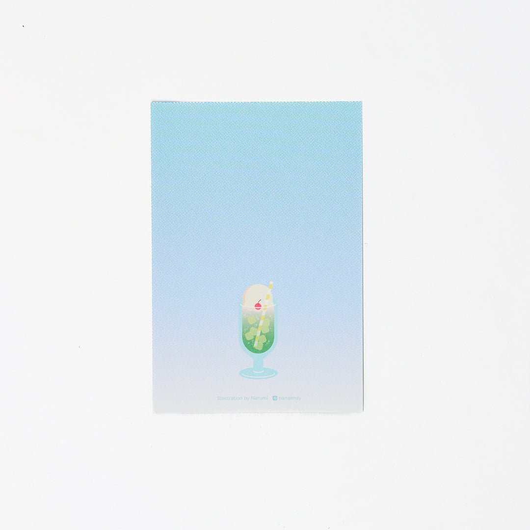 "Cream Soda Plunge" Washi Postcard by Narumi / Bungu - bungu