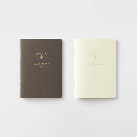 DAILY SKETCH Mini Notebook B7 Black & White / TOUCH & FLOW - bungu