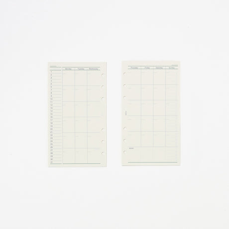 Davinci Free Monthly Planner Refill / Raymay Fujii - bungu