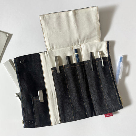 Denim Bendy Pen Case Essential / Luddite - bungu