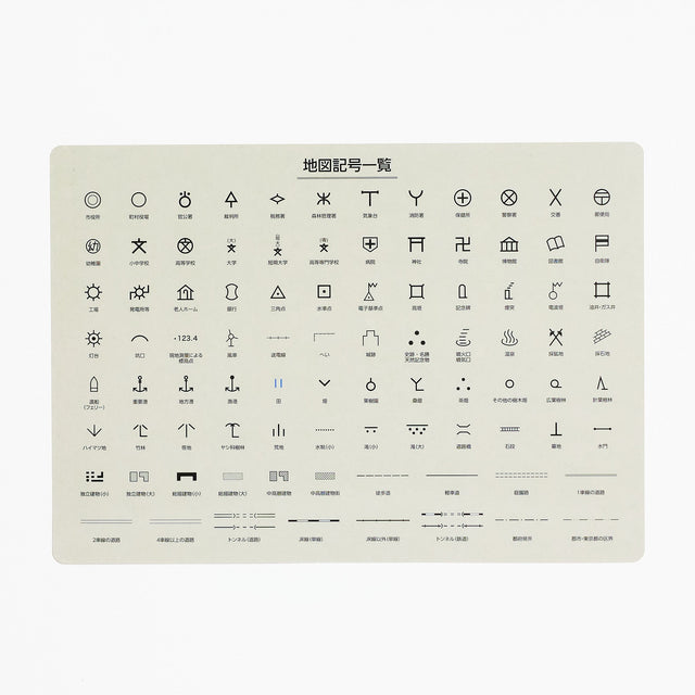 Desk Mat Map Symbols / Tokyo Cartographic - bungu
