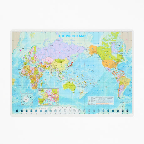 Desk Mat World Map / Tokyo Cartographic - bungu