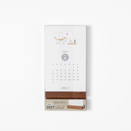 Dog and Cat Stand Calendars 2027 / MIDORI - bungu