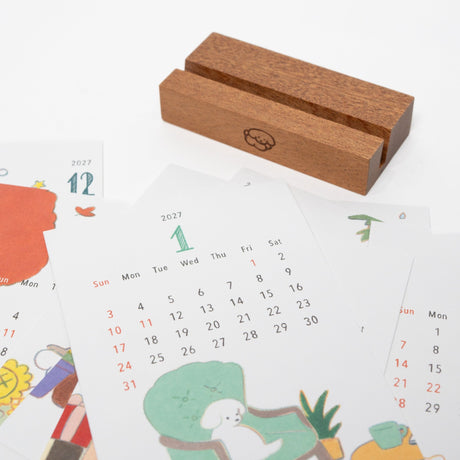 Dog and Cat Stand Calendars 2027 / MIDORI - bungu