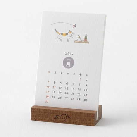 Dog and Cat Stand Calendars 2027 / MIDORI - bungu