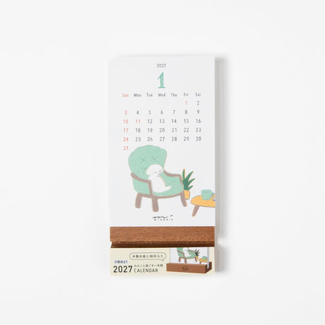 Dog and Cat Stand Calendars 2027 / MIDORI - bungu