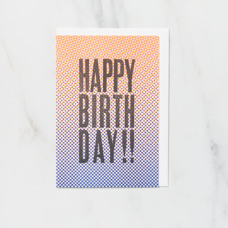 DOT 2 Greeting Cards HAPPY BIRTHDAY / Letterpress Letters - bungu