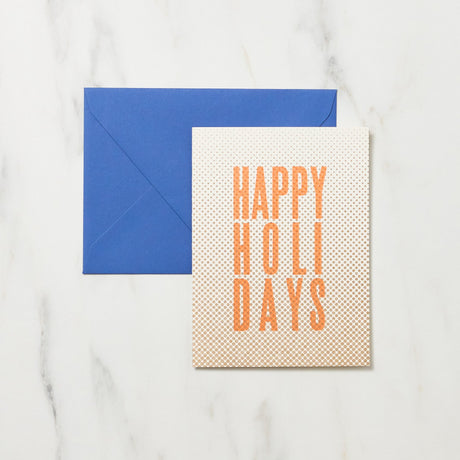 DOT Happy Holidays Christmas Card / Letterpress Letters - bungu