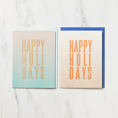 DOT Happy Holidays Christmas Card / Letterpress Letters - bungu