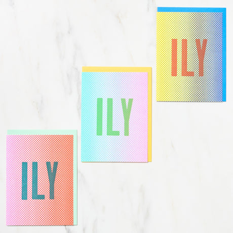 DOT ILY Card / Letterpress Letters - bungu