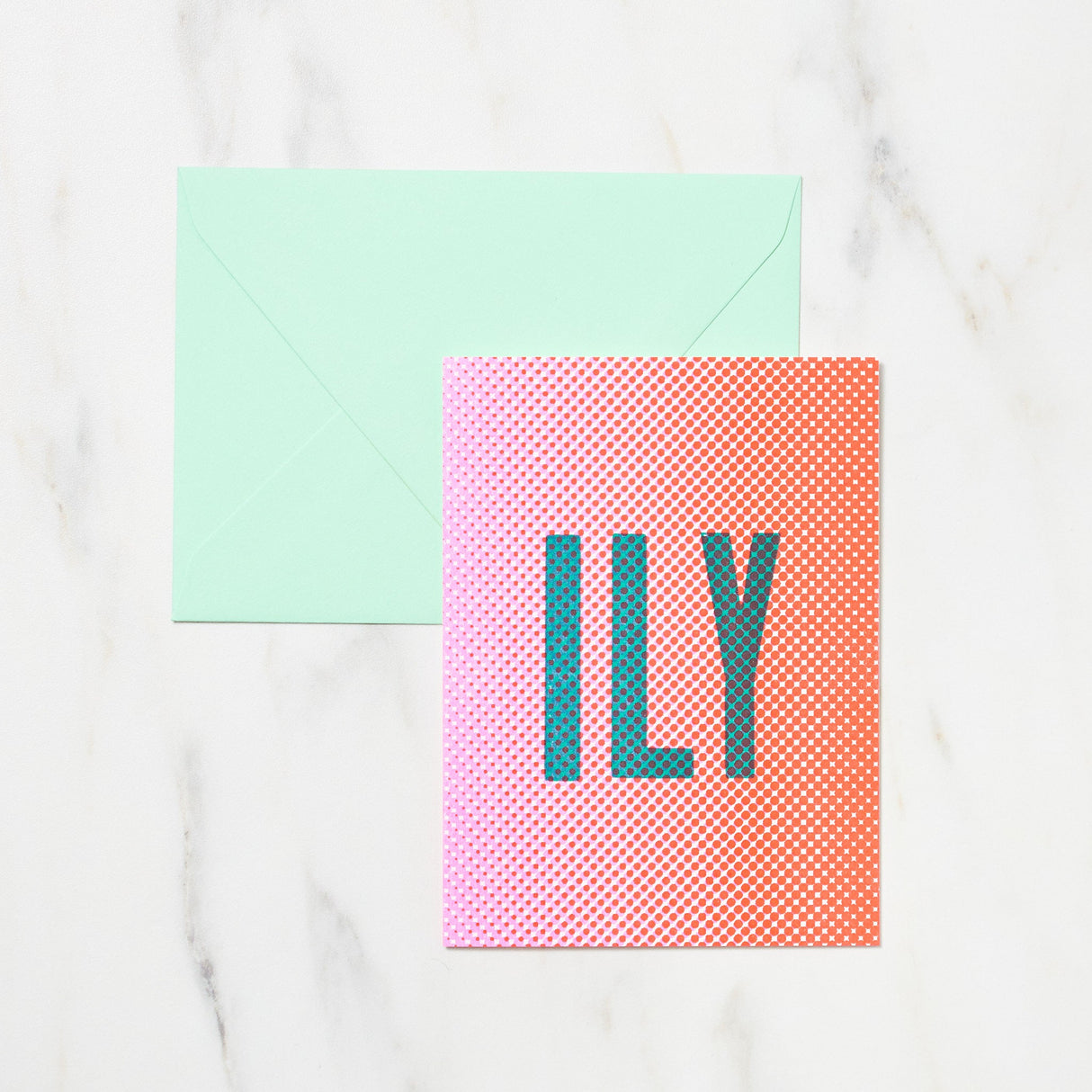 DOT ILY Card / Letterpress Letters - bungu