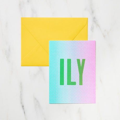 DOT ILY Card / Letterpress Letters - bungu