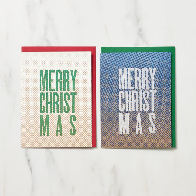 DOT Merry Christmas Card / Letterpress Letters - bungu