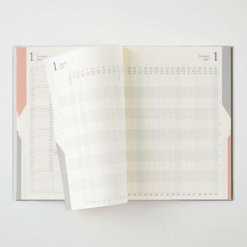 Double Schedule Planner 2027 / MIDORI - bungu