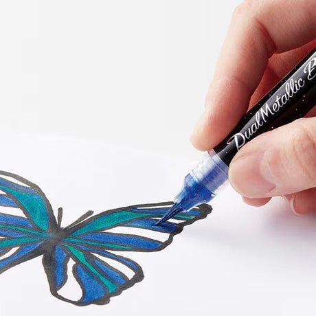 Dual Metallic Brush Marker / Pentel - bungu