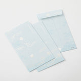 Echizen Washi Paper Envelopes with Pearl Foil Stamping / Midori - bungu