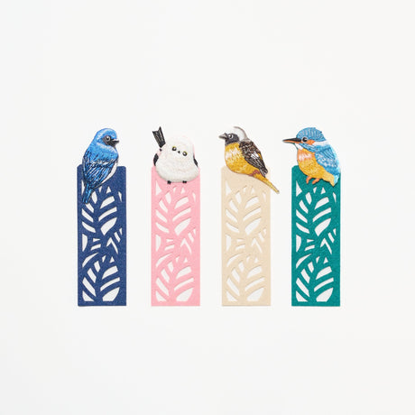 Embroidered Bird Bookmark / HISAGO - bungu