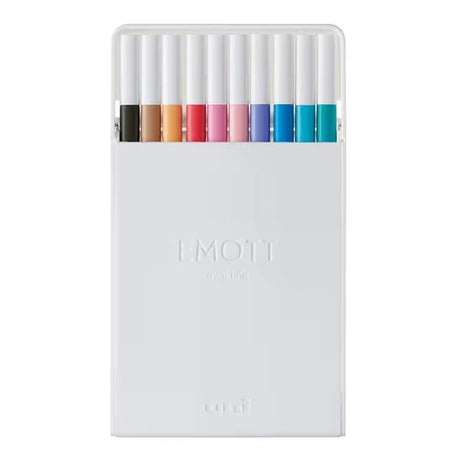 EMOTT Water Based Felt - Tip Pen 10 Color Set / uni Mitsubishi Pencil - bungu