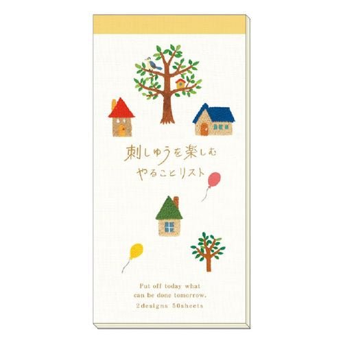Enjoy Embroidery To - Do List Memo Pad / RYU - RYU - bungu