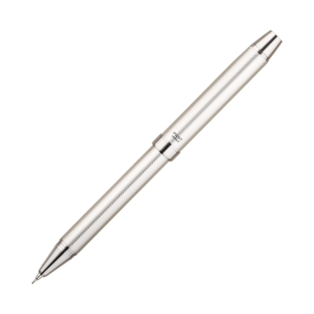 EVOLT 2+1 Multi - Function Pen Herringbone Ballpoint Pen Silver Body / Pilot - bungu