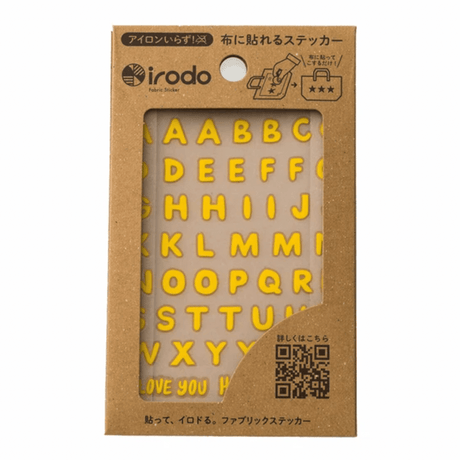 Fabric Sticker Set Bubble Alphabet / irodo - bungu