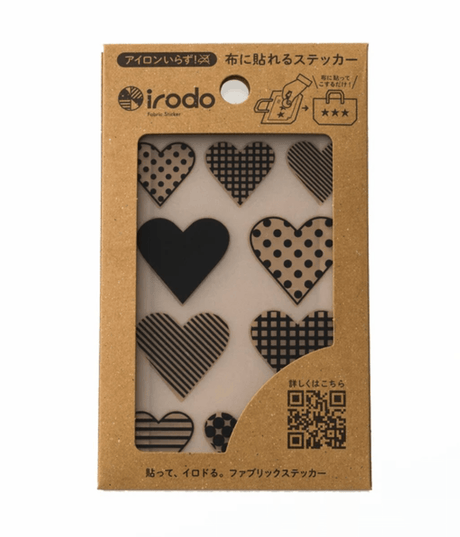 Fabric Sticker Set Heart Pattern / irodo - bungu