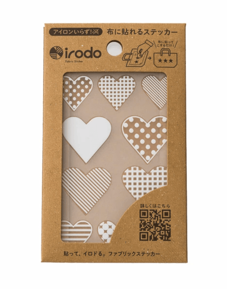 Fabric Sticker Set Heart Pattern / irodo - bungu