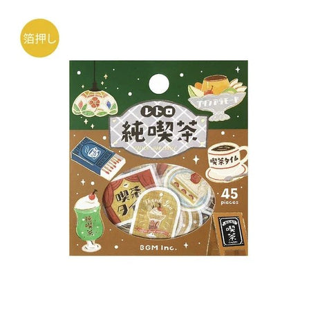 Flake Stickers Foil Stamped Retro Stroll / BGM - bungu