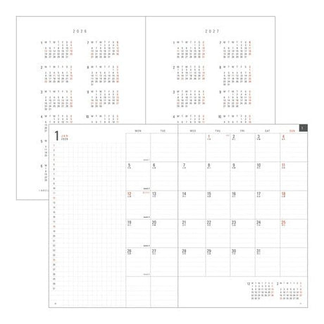 FLAT DIARY 2026 / Midori DESIGNPHIL - bungu