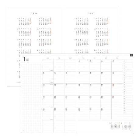FLAT DIARY 2026 / Midori DESIGNPHIL - bungu