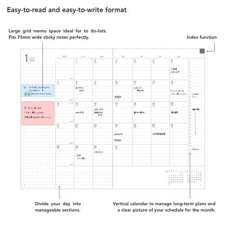 FLAT DIARY 2026 / Midori DESIGNPHIL - bungu