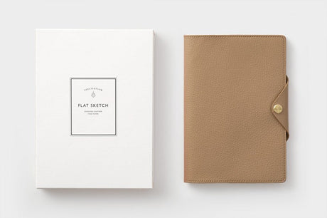 Flat Sketch B6 Slim Notebook & Planner Leather Cover / TOUCH & FLOW - bungu