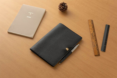 Flat Sketch B6 Slim Notebook & Planner Leather Cover / TOUCH & FLOW - bungu