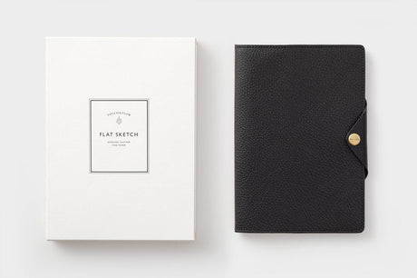 Flat Sketch B6 Slim Notebook & Planner Leather Cover / TOUCH & FLOW - bungu