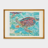 [Limited] Art Touch Yuko Kurihara A3 Art Poster with Teak Frame / TOUCH & FLOW