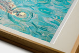 [Limited] Art Touch Yuko Kurihara A3 Art Poster with Teak Frame / TOUCH & FLOW