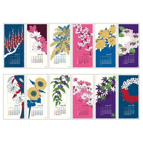 Floral Echizen Washi Paper Calendar 2026 / Midori DESIGNPHIL - bungu