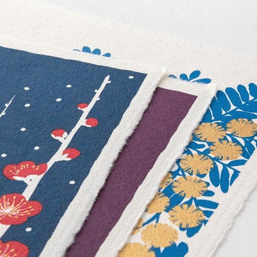 Floral Echizen Washi Paper Calendar 2026 / Midori DESIGNPHIL - bungu