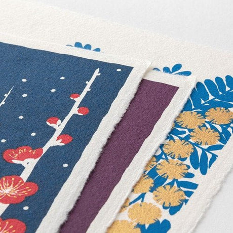 Floral Echizen Washi Paper Calendar 2026 / Midori DESIGNPHIL - bungu