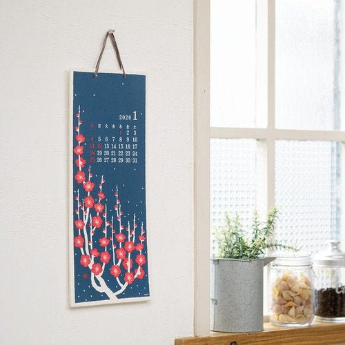 Floral Echizen Washi Paper Calendar 2026 / Midori DESIGNPHIL - bungu