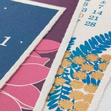 Floral Echizen Washi Paper Calendar 2026 / Midori DESIGNPHIL - bungu