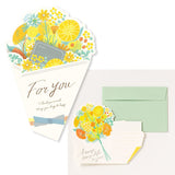 Flower Bouquet Message Card with Envelope / IROHA PUBLISHING - bungu
