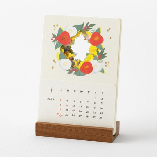 Seasons Peeping Desk Calendar 2027 / MIDORI