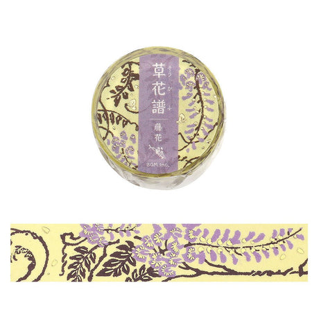 Foil - Stamped Masking Tape “Botanical Notes” Collection / BGM - bungu