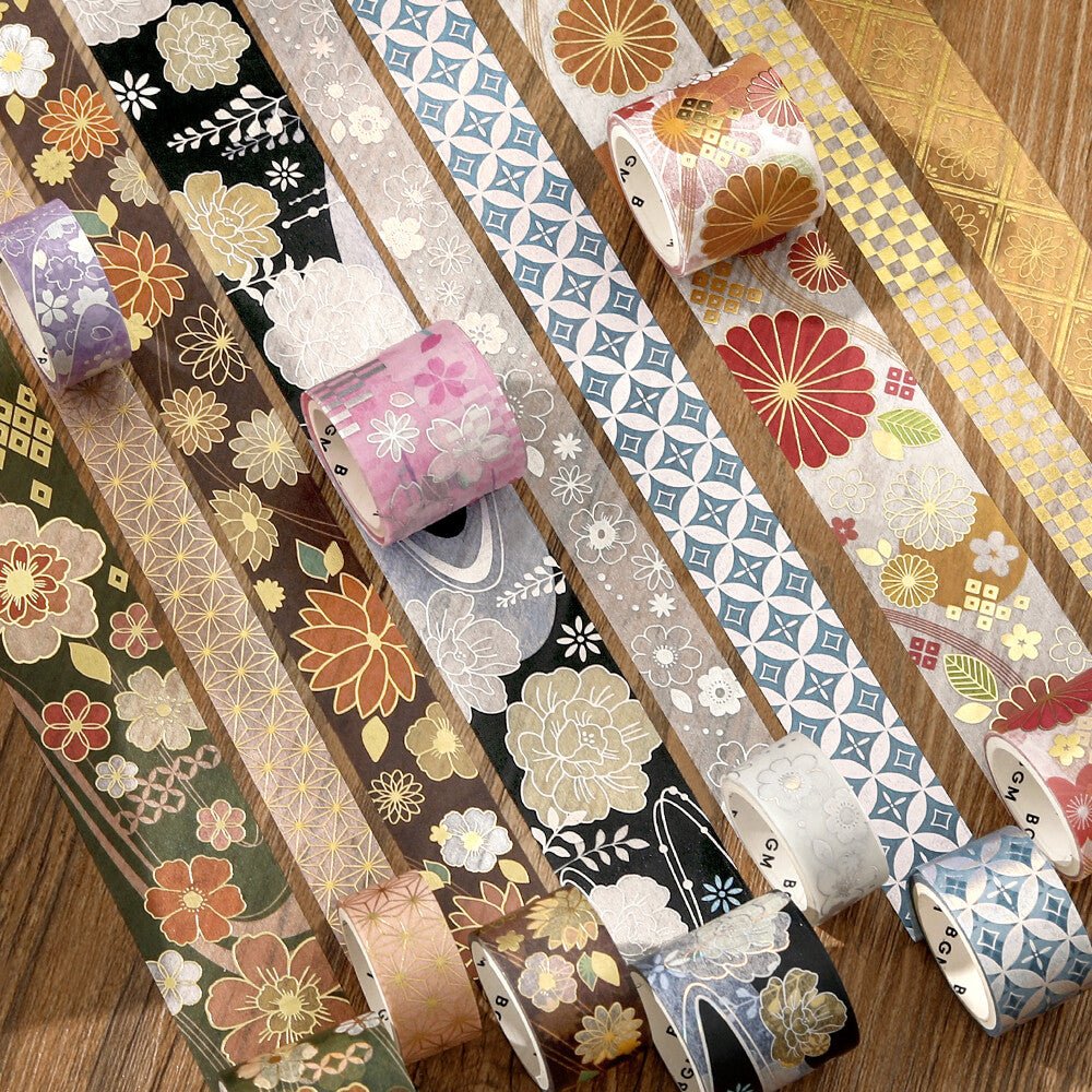 Foil - Stamped Masking Tape Set “Colors of Kimono vol.2” / BGM - bungu