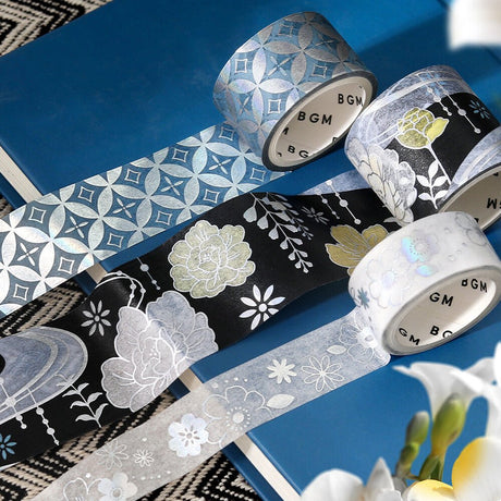 Foil - Stamped Masking Tape Set “Colors of Kimono vol.2” / BGM - bungu