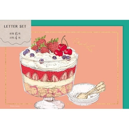 Foil Stamped Mini Letter Set Aya Inoue Sweets / Furukawashiko - bungu