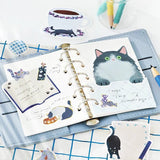 Foil Stamping "Cat Diary" Memo Flake Stickers / Background Music - bungu