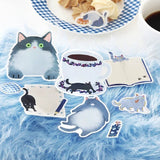 Foil Stamping "Cat Diary" Memo Flake Stickers / Background Music - bungu